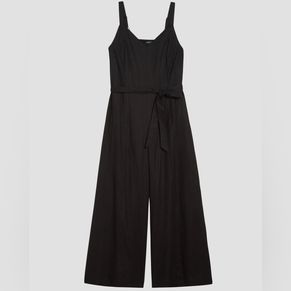 Universal Standard Promenade Linen Jumpsuit - their size small a 14/16 XL black
